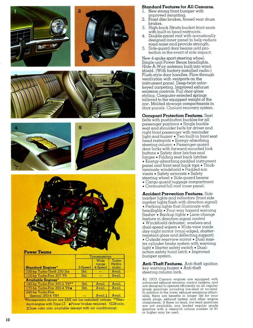 1973 Chev Camaro Brochure Page 2